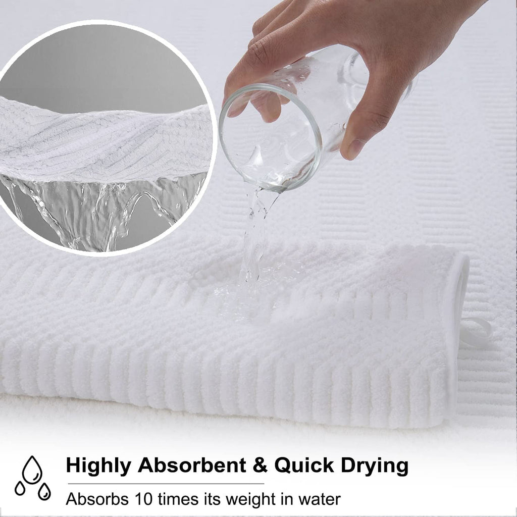 Jessy Home 4 Pack Large Bath Towel Set 600 GSM Ultra Soft Oversized White Towel Set 35"x70" Extra Large Bath Sheets