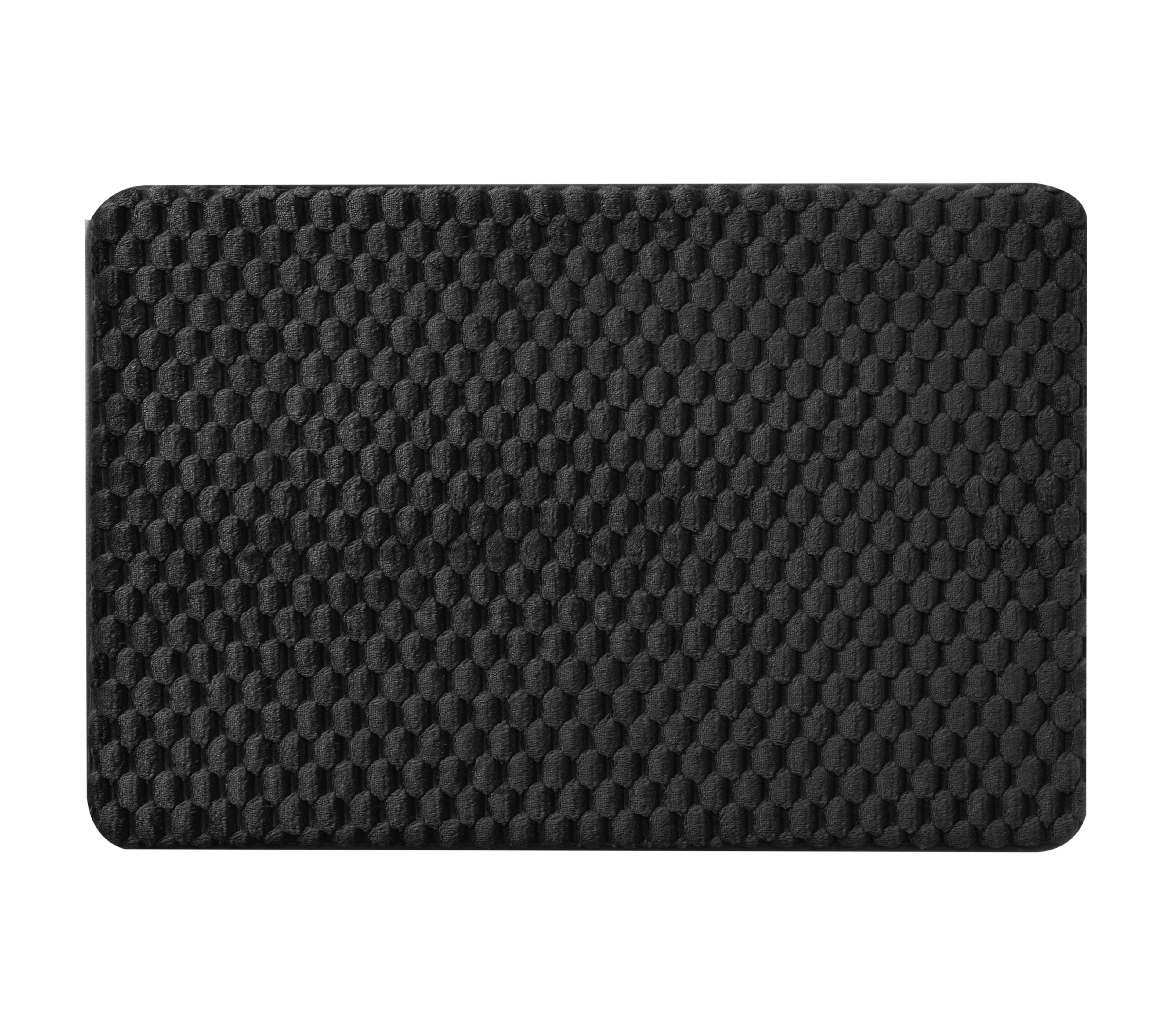 Mainstays Black Tile Bubble Pattern 2-Piece Bath Rug Set