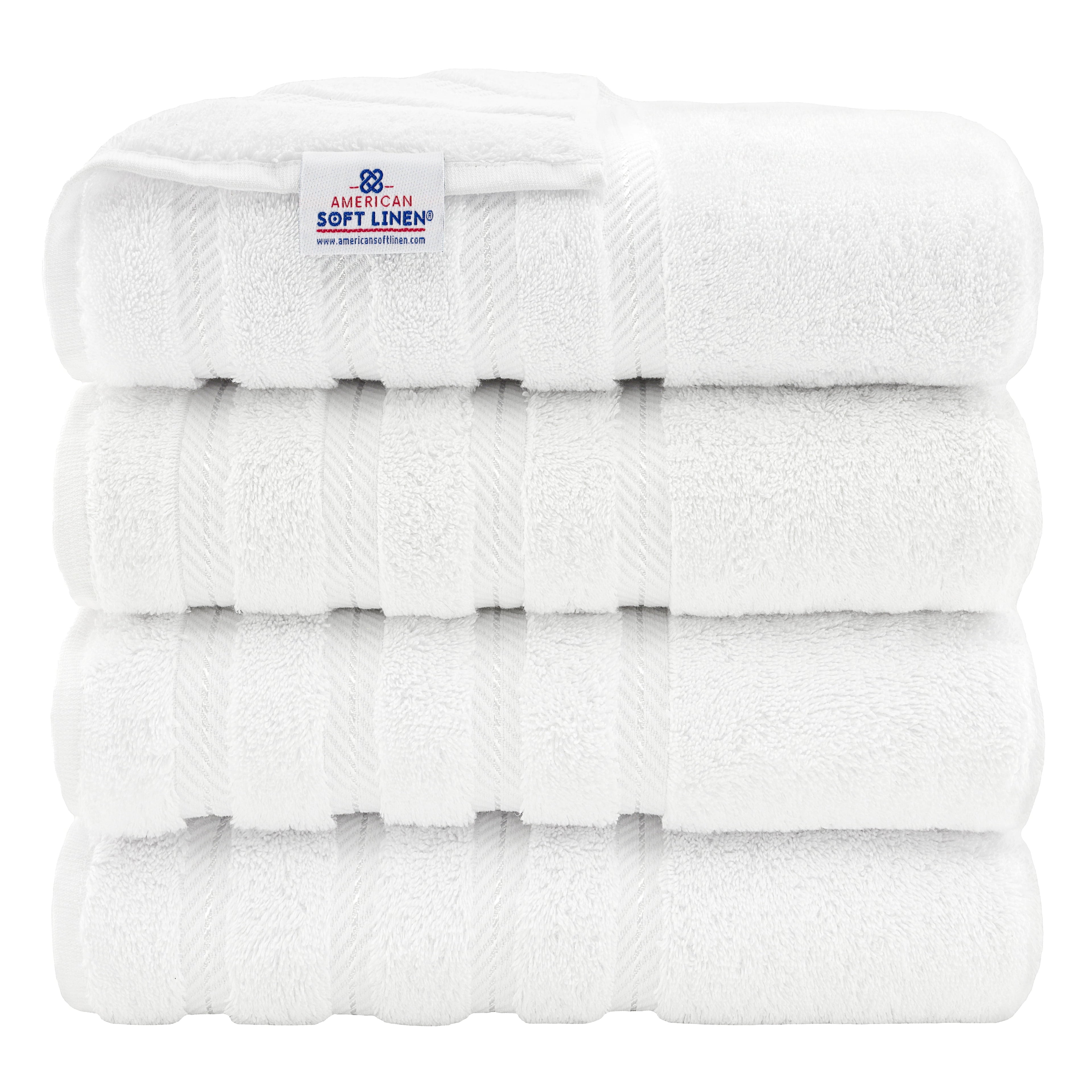 American Soft Linen Turkish 6 Piece Towel Set, 100% Cotton Premium Soft Bathroom Towels, Electric Blue