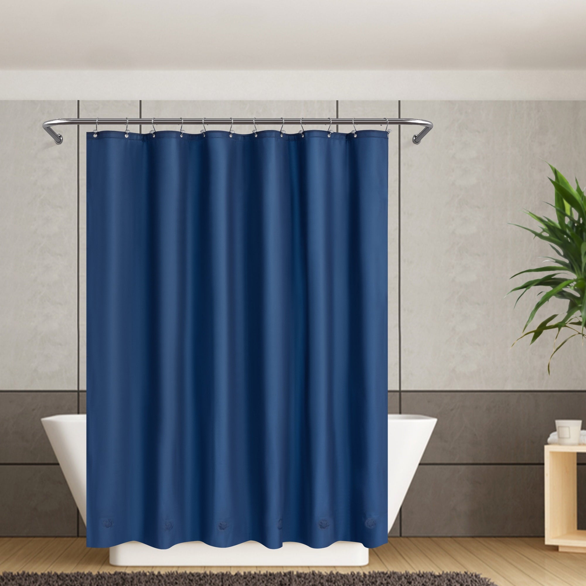 Barossa Design PEVA Clear Plastic Shower Curtain Liner Bathroom with 6 Magnets, Heavy Duty & Waterproof-72" x 72"