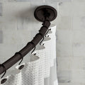 Better Homes & Gardens Dual Mount No Rust 50” to 72” Adjustable Curved Shower Curtain Rod, Nickel