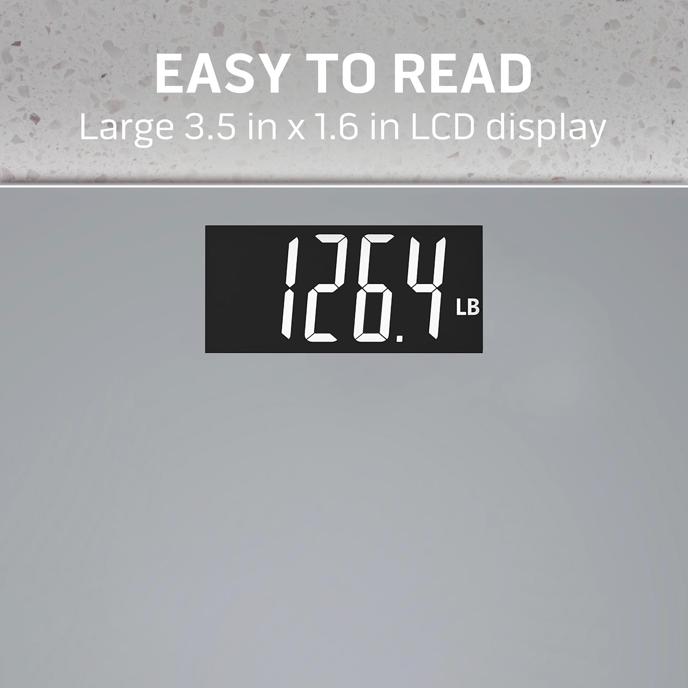 Health o meter Extra Wide Platform Digital Bathroom Scale with Advanced Technology, 500 lb Capacity, Grey