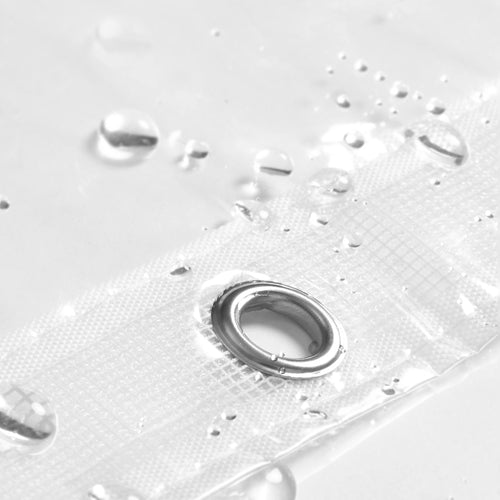 Barossa Design PEVA Clear Plastic Shower Curtain Liner Bathroom with 6 Magnets, Heavy Duty & Waterproof-72" x 72"